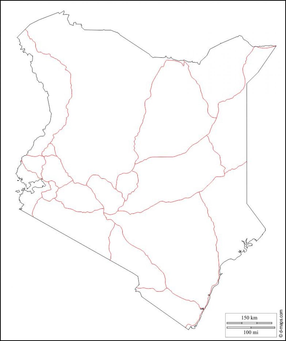 Դատարկ Քենիայում քարտեզի վրա