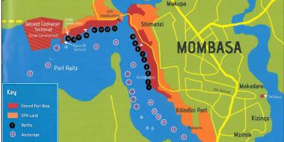 Քարտեզ mombasa Քենիա