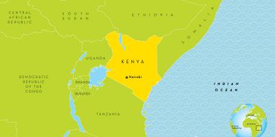 Նայրոբիի Քենիա քարտեզի վրա