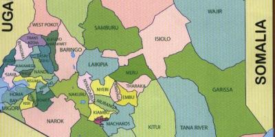 Նոր քարտեզը շրջանների Քենիայում 