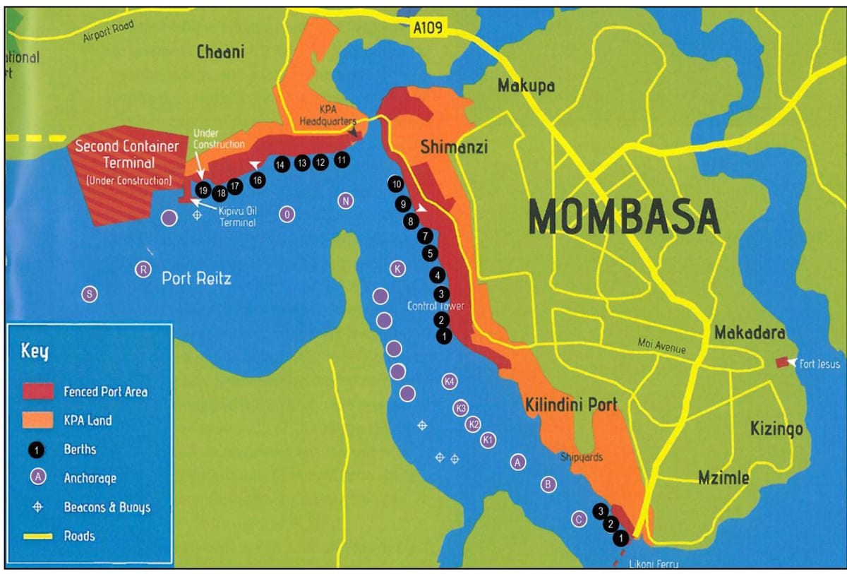 քարտեզ mombasa Քենիա