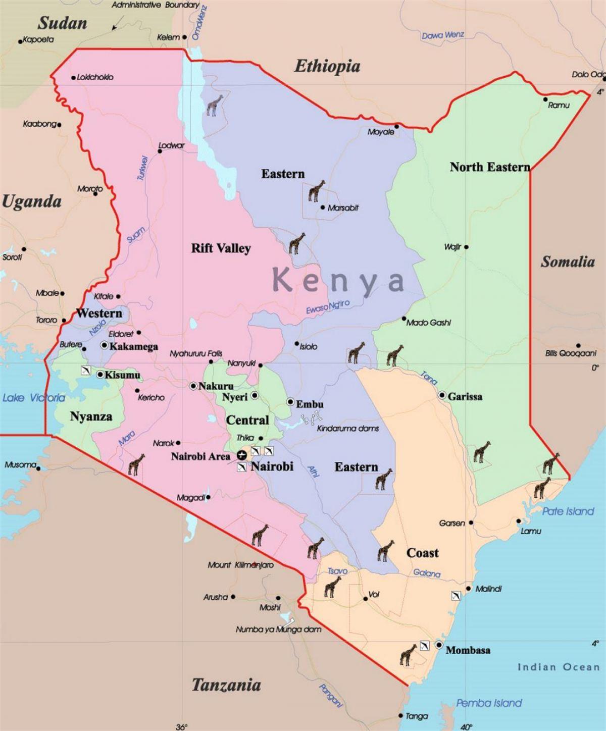 քարտեզ Քենիայում
